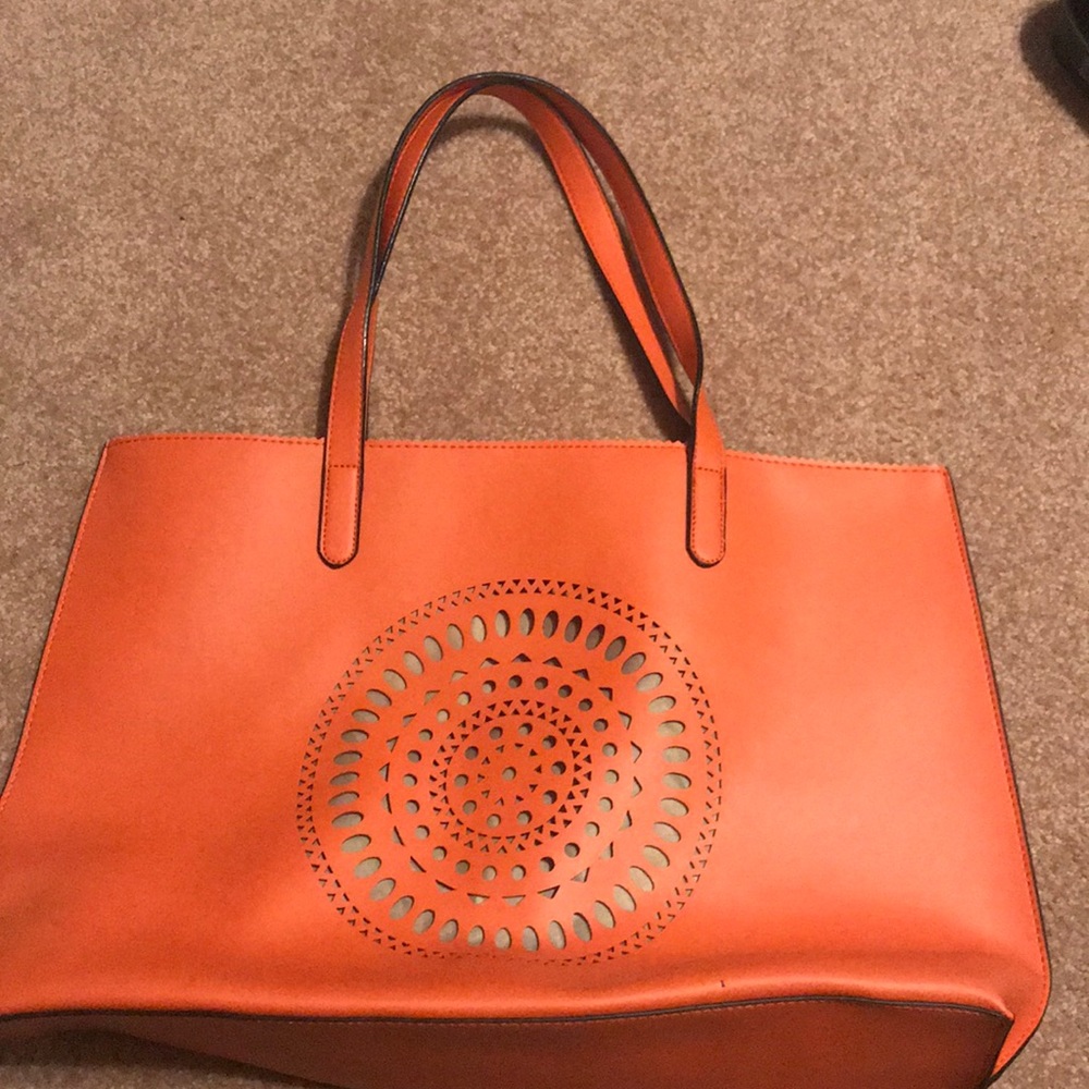 Orange Neiman Marcus tote